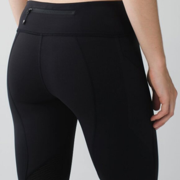 Lululemon Pace Rival Luxtreme Crop Leggings Size 6 Small Pants Black Skinny - Picture 8 of 16